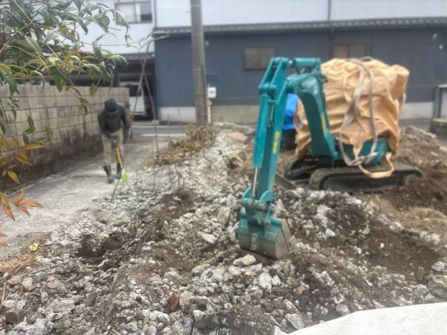 桑名市佛眼院　永代供養墓工事　⑭無縁塚解体